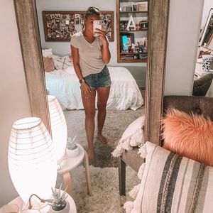 Light grey v neck tee